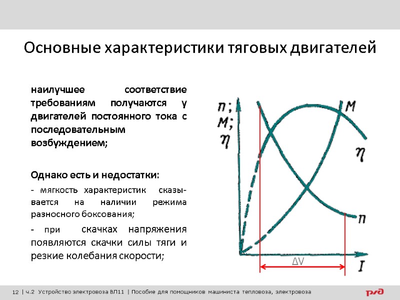 Основные характеристики тяговых двигателей наилучшее соответствие требованиям получаются у двигателей постоянного тока с последовательным